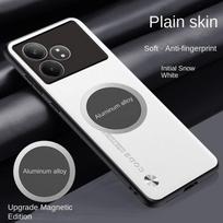 For Xiaomi POCO F6 F5 Pro Case Soft Vegan Leather Magnetic Protective Back Cover Case For Xiaomi POCO F6 F6Pro F5Pro Phone shell For POCO F6 balta