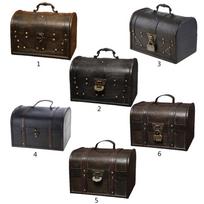 Retro Wooden Treasure Chest Storage Box with Lock Gift for Kids Adult Organizer 1