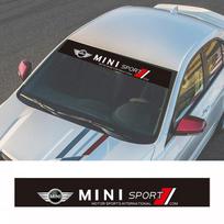 Automobilio sportinio stiliaus lipdukai Priekinio stiklo dekoratyviniai lipdukai MINI Cooper R56 F56 R50 JCW Cabrio Aceman Countryman Clubman btrme66 black