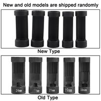 5pcs 12 Point 1/2 Drive Strut Nut Socket 18mm 19mm 21mm 22mm 24mm for Hex Wrench 6496 black