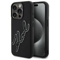 Etui do iPhone 15 Pro Max Karl Lagerfeld 3D Rubber Signature Czarny