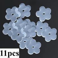 11pcs Silicone Earring Lobe Support Patches, Transparent Anti-Drooping Ear Back Cushion, Comfortable Earring Accessories gray