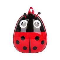 Trendy Cartoon Character Backpack For Toddlers Seven-spot Ladybug Pattern With Vibrant Colors raudona