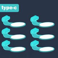 6PCS Dustproof Phone Dust Plug Luminous Port Protective Cover  Phone Accessories mėlyna