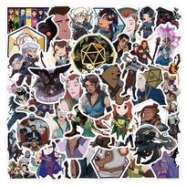 10 30 50110Pcs The Legend Of Vox Machina Cartoon Stickers Funny American Animation Decals Laptop Phone Notebook Sticker Packing gray