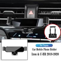 Car Phone Holder For Toyota CHR 2018-2022 Gravity Navigation Bracket GPS Stand Air Outlet Clip Rotatable Support Car For Izoa CHR 18-20 gray