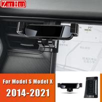 Car Mobile Phone Holder For Tesla Model S Model X 2014- Air Vent Mount Gravity Bracket Stand Auto Accessories For sidabras