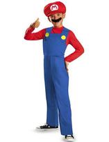 Mario Bros kostiumas berniukams - Super Mario - Pilnas kostiumas su ūsais ir skrybėle - GIFT TOWER prekės ženklas
