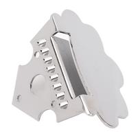 Mandolin Tailpiece Zinc Alloy 8 Strings Triangle Shape Mandolin Tailpiece Replacement white