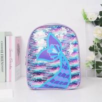 Toddlers Backpack Cartoon Unicorn Schoolbag Sequin Transparent Butterfly Wings Bookbag for Girl Kids Waterproof School Bag 2025 šviesiai violetinė spalva