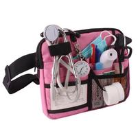 Large capacity multi-layer nurse tool storage bag, nurse waist bag supply toolkit, doctor nurse treasure portable waist bag rožinė