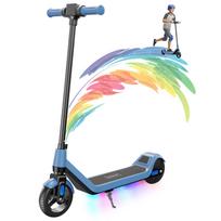Elektrinis paspirtukas vaikams, amžius 8-12 m., 16 km nuotolis, maksimalus greitis 16 km/h, 6,5  itin lengvas elektrinis paspirtukas vaikams su spalvotu aplinkos apšvietimu T1-KIDS mėlyna