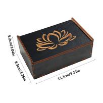 Wooden Tarot Cards Box Astrology Witch Divination Case Storage Box Oracle Dice Accessories Multi-functional Wood Jewelry Box black