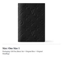 LOUIS VUITTON Monogram Shadow Embossed Cow Leather Passport Holder Men's Black M13187- One Size 1