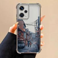 Phone Cover Case for Redmi Note 14 Pro Plus 11s 9 Pro 13C Note 13 12 10 Lite 11 A3 A5 K80 Anime Town Redmi Note 12 Pro 5G gray