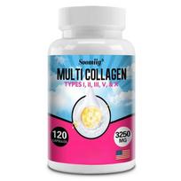 Multi Collagen Complex Dietary Supplement Vitamin C Biotin Hyaluronic Acid 120 Capsules 120 Capsules gray
