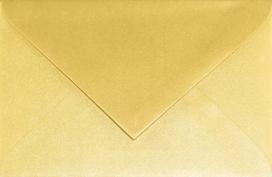 Dekoratyviniai metalizuoti vokai, Sirio Pearl C7 8,1x11,4 Aurum gold 25 vnt. 110g