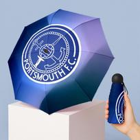 Portsmouth FC Mini 5 Fold Pocket Umbrella Compact Lightweight Anti UV Rain Sun Protection Umbrella Portable Travel Umbrella