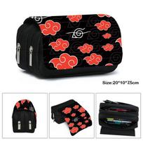 Naruto Uzumaki Pencil Case Anime Stationery Pouch Large Capacity Double Layer Cartoon Pen Box for School Students