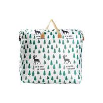 Large Capacity Zipper Storage Bag with Carry Handles, Waterproof Organizer for Quilts, Clothes and Moving S-52x17x40cm white