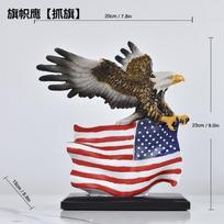Dervinė erelio skulptūra Dekoracija Svetainės Biuro Vitrina Šiuolaikinė gyvūno figūrėlė Namų Statulėlė Eagle Branch Sculpture - BY2241 brown