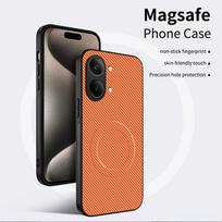 Xiaomi Poco X8 Pro Max Carbon Fiber Leather Texture MagSafe Case with Full Lens Protection Xiaomi Poco x8ProMax pilka