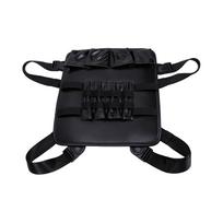 Barber Vest Pouch PU Leather Multiple Compartments Adjustable Shoulder Strap Hairdresser Scissor Bag 32.5x28cm