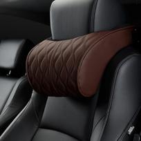 HOT Car Neck Pillow PU Leather Lumbar Waist Support For Seat Memory Backrest Headrest Cushion Auto Gadget Accessories Interior neck black 1pcs black
