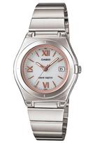 Casio Wave Ceptor Saulės energija įkraunamas Radijo bangomis valdomas laikrodis LWQ-10DJ-7A2JF Moteriškas Baltas Rožinis 5 BAR balta