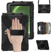 For Samsung Galaxy Tab Active 4 5 Pro 10.1 2025 SM-X350 SM-X356B T540 T545 T630 T636 Case Kids Silicone PC Cover With Hand Strap no shoulder Strap juoda