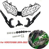 Motociklo priekinių žibintų apsaugos lęšio dangtelio grotelės priekinių žibintų dangtelio skydas, skirtas Kawasaki Versys 1000 VERSYS1000 black