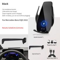 Car Phone Holder For Mercedes-Benz EQE 350+ 2022 New Energy Screen Navigation Wireless Bulls Big Format for EQE 12.8 inch 22XMG black