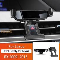 Car Mobile Phone Holder For Lexus RX300 RX350 RX450H 2009-2022  360 Degree Rotating GPS Special Mount Support For Lexus RX 16-22 black