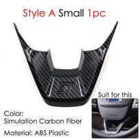 Anglies pluošto ABS automobilio vairo perjungimo pedalo apdailos priedai, skirti Ford Focus Kuga Escape 2018 Fiesta MK8 Style B Small 1pc black