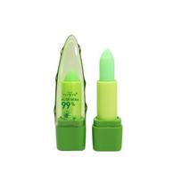 Moisturizing Natural Aloe Vera Color Changing Lip Gloss Long Lasting Nutritious Lips Care Temperature Change Lip Balm Lipstick Cosmetics 1PCS žalia