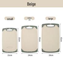 Versatile Non-Slip Wheat Straw Cutting Board - Easy-to-Clean Chopping Board Small mėlyna