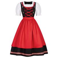 Oktoberfest Themed Halloween Cosplay Beer Dress With Elegant Style For Stage Shows XL red
