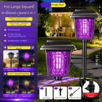 Intelligent Light Control Solar Bug Mosquito Killer Lamp Waterproof Insect Trap Light  Orchard style 1 stand