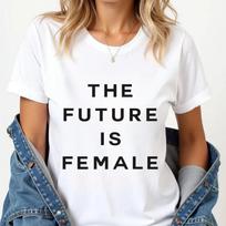 Ateitis yra moteris Marškinėliai Feminizmas Lygiosios teisės Liberali Moteris M beige