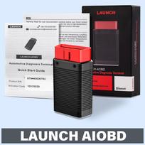 LAUNCH X431 AIOBD Bluetooth adapteris Pilnas OBD2 funkcijų diagnostikos įrankis su 5 nemokamais transporto priemonių atsisiuntimais veikia su Android IOS AIOBD gray