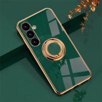 Plating Case For Samsung Galaxy A56 A55 A36 A26 A16 5G A25 A15 A35 A52 Magnetic Cases For Samsung A54 A34 A24 A14 A53 A33 Cover For Samsung A55 5G tamsiai žalia spalva