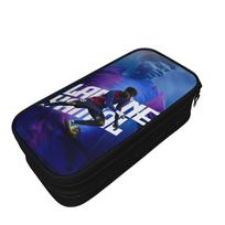 Lamine Y-Yamal Number 19 Football Pencil Cases Pencil Box for Girls Boys Big Capacity Bags School Supplies Gift Stationery 21x10.5x5cm blue