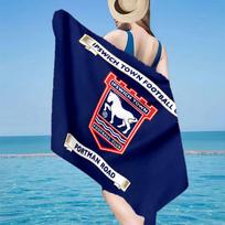 1PC Ipswich FC Crest Beach Towel - Soft,  Absorbent Microfiber, Lightweight, Ideal for The Beach, Parties, Travel, Camping fan gifts 70cmx140cm(27x55inch)
