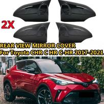 2X šoninio galinio vaizdo veidrodžio dangteliai, skirti Toyota CHR C HR C-HR 2017- Automobilių priedai galinio šoninio vaizdo galinio vaizdo veidrodėlis Glossy Black black
