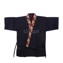 Japoniški virėjo drabužiai uniformos Restorano virtuvė Sushi virėjo švarkai Kimono Darbo drabužiai Virėjo kostiumas Virtuvės švarkas Kombinezonai Viršutiniai drabužiai gray
