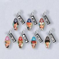 7pcs BTS Keychain, Bangtan Boys Acrylic Keyring with Member Photo & Birthday/Name Tag, Kpop Idol Bag Pendant for ARMY Fans 7pcs gray