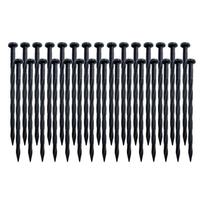 30Pcs Plastic Tent Stakes Spirals Garden Landscape Stakes Landscape Edgings Stakes Outdoor Ground Nails for Lawn 1 black