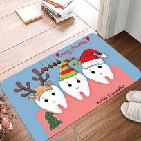 Kalėdinė Dantisto Dantis Dantų Ligoninė Grindų Kilimėlis Balkonas Svetainė Kilimai Durų Kilimėlis Įėjimo Durys Virtuvės Kilimas Namų Kilimai 40cm x 60cm gray