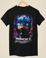 Robocop 2 - Movie Poster inspired Unisex Black T-Shirt XXXXL blue