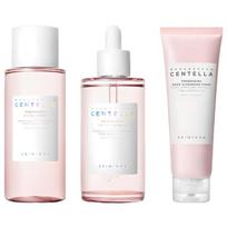 Skin Angel Madagascar Centella Pore Care 3-Piece Set – Clear Toner 210ml + Fresh Ampoule 100ml + Deep Cleansing Foam 125ml, 1 pcs white